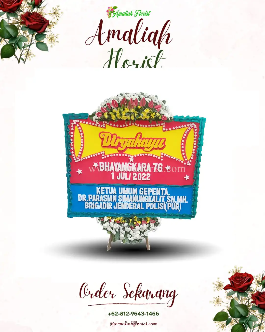 Papan Bunga HUT Ulang Tahun Rajabasa Raya